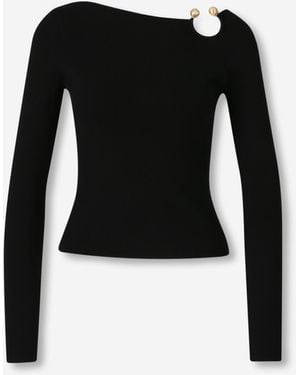Cult Gaia Iris Knit Top - Black