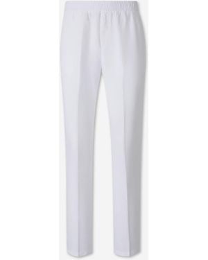 Santa Eulalia Straight Linen Pants - White