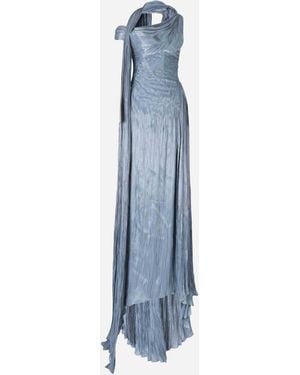 Marmar Halim Draped Maxi Dress - Blue