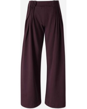 Dries Van Noten Straight Pleated Joggers - Purple