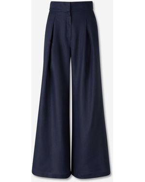 ANDRES OTALORA Pantalons Évasés Desperte - Bleu