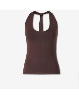 Zimmermann Top Halter Fairlight - Marrón