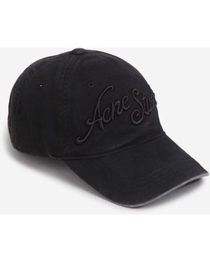 Acne Studios Cappellino Con Logo - Nero