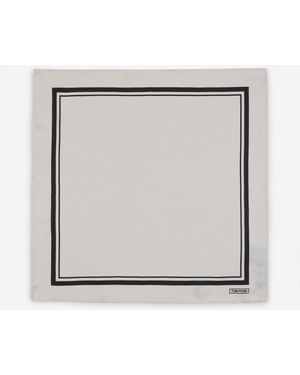 Tom Ford Striped Silk Scarf - White