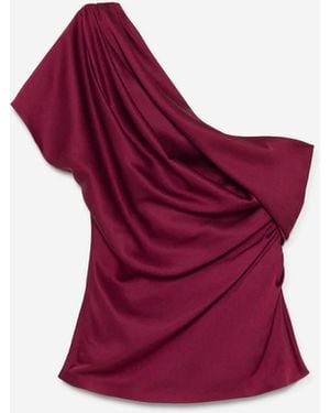 Jonathan Simkhai Haut Drapé Asymétrique - Violet