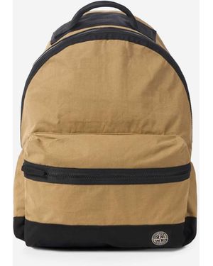 Stone Island Rucksack Aus Reißfester Baumwolle - Natur