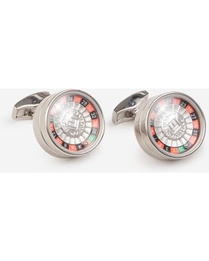 Tateossian Roulette Cufflinks - White