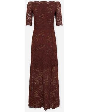 Rabanne Midi Lace Dress - Purple