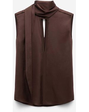 Dorothee Schumacher Blusa Seta Fiocco - Marrone