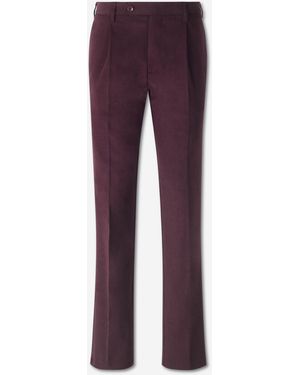 Santa Eulalia Corduroy Straight Leg Pants - Purple