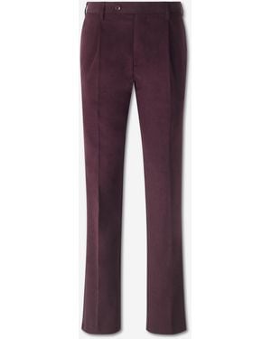 Santa Eulalia Corduroy Straight Leg Trousers - Purple