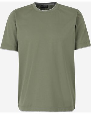 Santa Eulalia Contrast Trim T-Shirt - Green