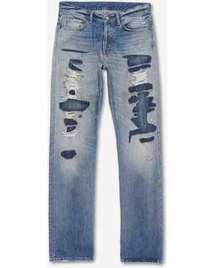 Acne Studios Jeans Rectos Rotos - Azul