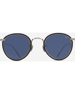 Eyevan 7285 Round Sunglasses - Blue