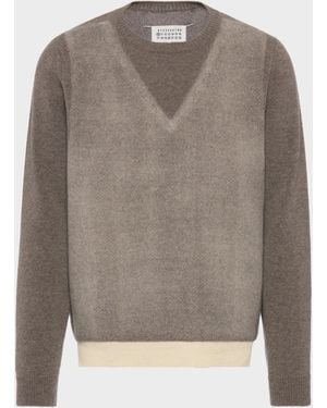 Maison Margiela Jersey Cuello Redondo - Gris
