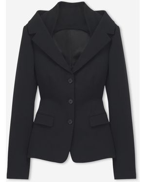 McQueen Off-The-Shoulder Blazer - Black