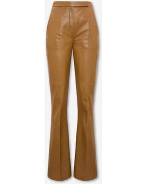 Dorothee Schumacher Straight Leather Trousers - Natural