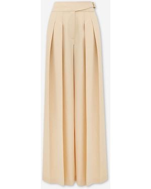 Zimmermann Valiant Pleated Buckle Trousers - Natural