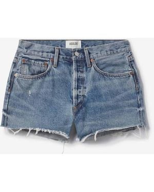 Agolde Parker Denim Shorts - Blue