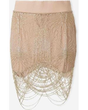 The Attico Silk Mini Skirt - White