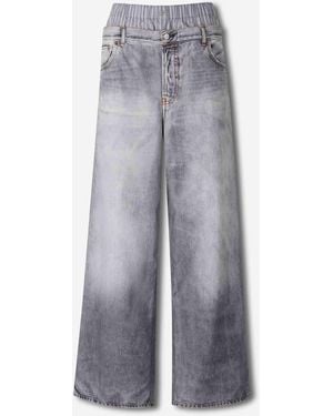 Acne Studios Printed Trompe L'Oeil Pants - Gray