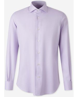 Santa Eulalia Plain Cotton Shirt - Purple