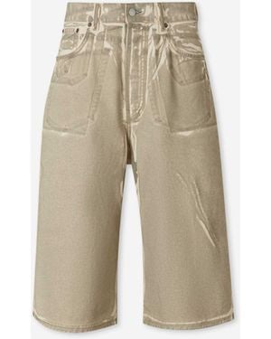 Acne Studios Gerade Bermudashorts - Natur
