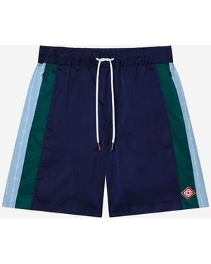 CASABLANCA Laurel Track Bermuda Shorts - Blue