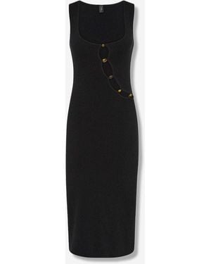 SIR. Midi Baumwollkleid - Schwarz