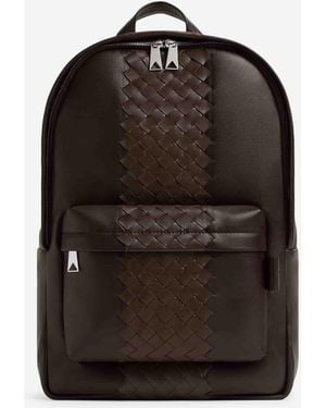 Bottega Veneta Intrecciato Rucksack - Schwarz