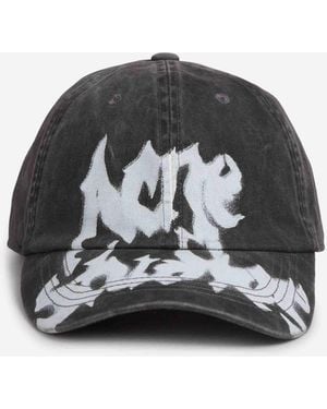 Acne Studios Gothic Logo Cap - Black