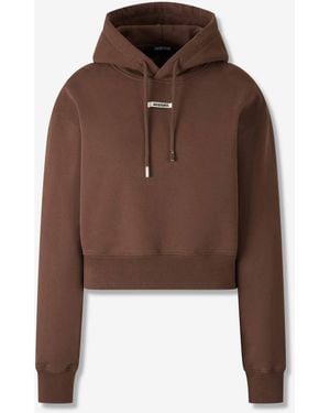 Jacquemus Felpa Con Cappuccio - Marrone