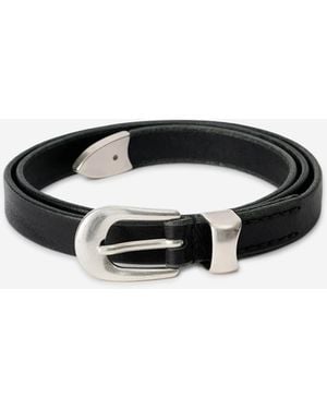 Our Legacy Leather Belt 2Cm - Black