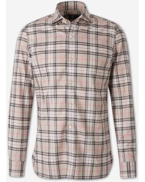Luigi Borrelli Napoli Plaid Print Shirt - White