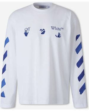 Off-White c/o Virgil Abloh T-Shirt À Manches Longues - Bleu