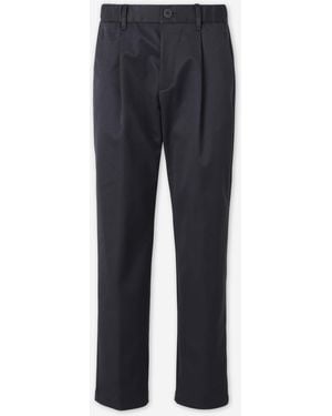 Herno Pantalones Rectos Poliéster - Azul