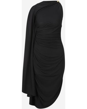 Bottega Veneta Abito Midi Drappeggiato - Nero
