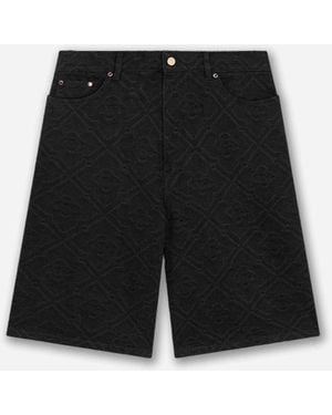 CASABLANCA Laser Monogram Shorts - Black