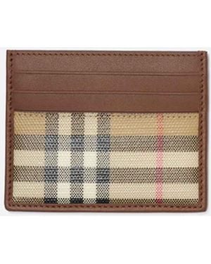 Burberry Check Card Holder - White