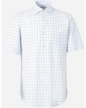 Santa Eulalia Camicia Con Motivo A Quadri - Bianco
