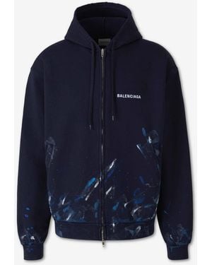 Balenciaga Sweatshirt Logo Painting - Blue