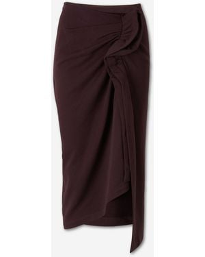 Dries Van Noten Drapierter Midirock - Lila