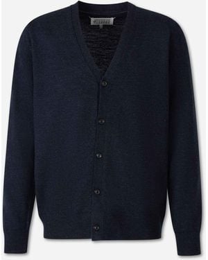 Maison Margiela Wool Cardigan - Blue