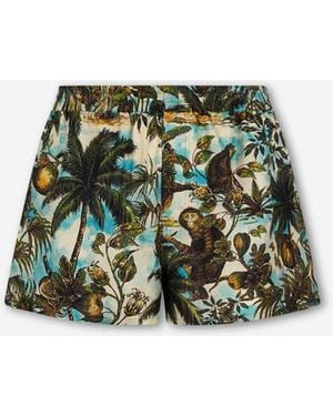 DSquared² Monkey Print Bermuda Shorts - Green