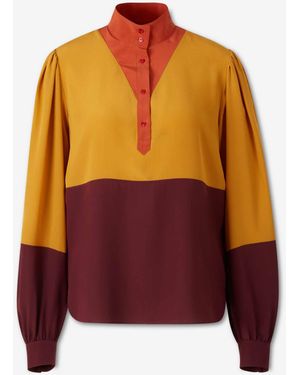 Saint Laurent Colour Block Blouse - Multicolour