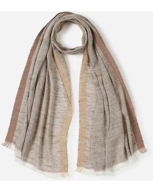 Santa Eulalia Linen Silk Scarf - Natural