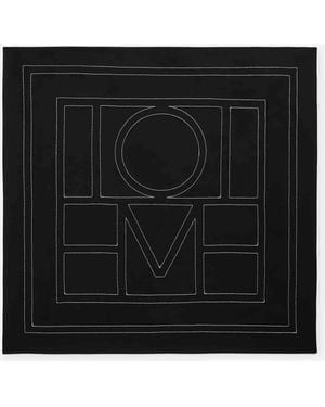 TOTEME Silk Scarf Monogram - Black
