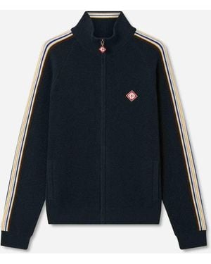 CASABLANCA Culture Café Knit Jacket - Blue