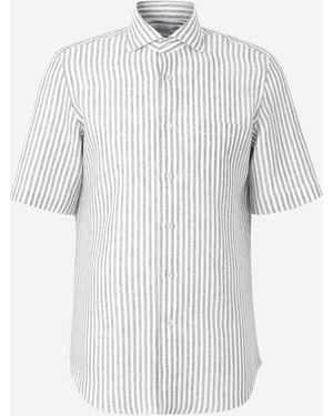 Santa Eulalia Camicia Con Motivo A Righe - Bianco