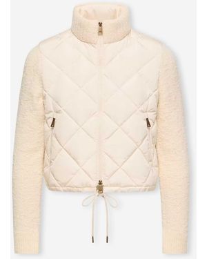 Moncler Doudoune À Manches En Maille - Neutre